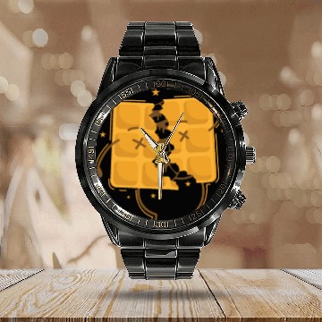 Discover filled Waffle Dough Pastry Baker Snack Calendar Steel Band Watch
