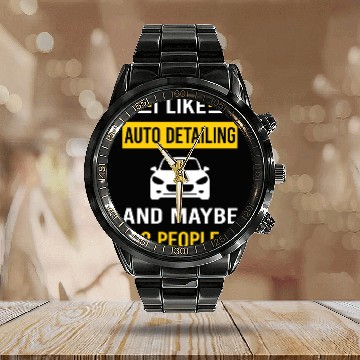 Discover 3 People Auto Detailing Car Detail Detailer Calendar Steel Band Watch