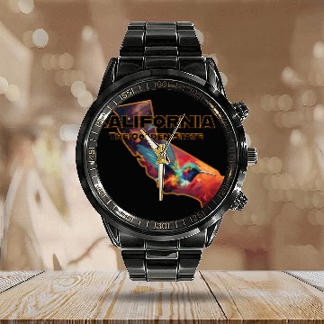 Discover California Wildlife - hummingbird Calendar Steel Band Watch