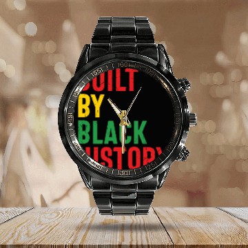 Discover Built By Black History Calendar Steel Band Watch