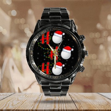 Discover Golf Lighting Xmas Santa Ho Ho Ho Golf Christmas Calendar Steel Band Watch