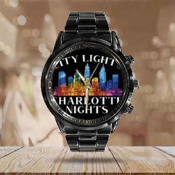 Discover Charlotte North Carolina USA America United States Calendar Steel Band Watch