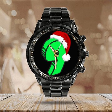 Discover Age 9 Christmas Hat - Number Nine Calendar Steel Band Watch