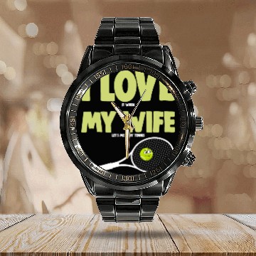 Discover I love My Wife Calendar Steel Band Watch
