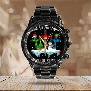 Discover Jesus Is The Reason For The Season Christian Calendar Steel Band Watch