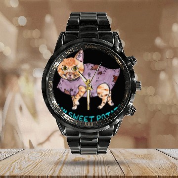 Discover I am Sweet Potato Calendar Steel Band Watch