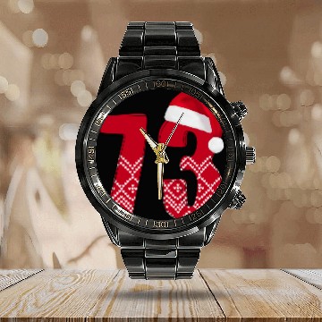 Discover Merry Christmas Number 73 - Seventy Three Calendar Steel Band Watch