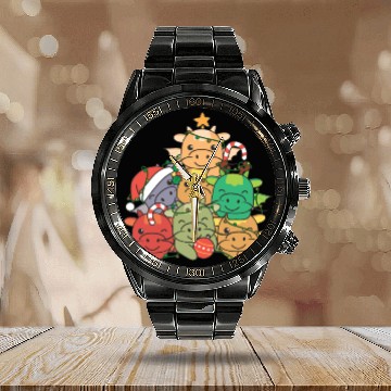Discover Dragon Christmas Tree Funny Animal Christmas Calendar Steel Band Watch