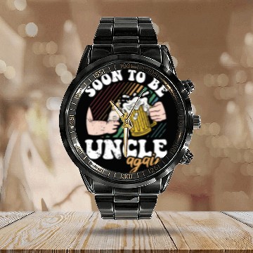 Discover Soon To Be Uncle Thoughtful Baby Pregnancy Calendar Steel Band Watch