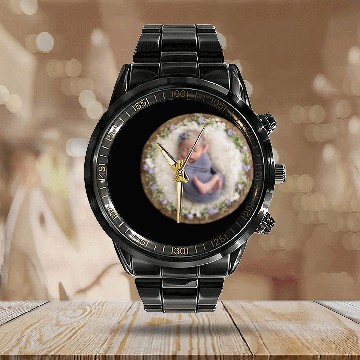 Discover Lavender newborn girl pictures Calendar Steel Band Watch