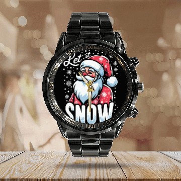 Discover Let It Snow Calendar Steel Band Watch