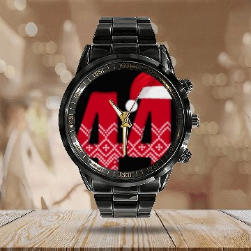 Discover Wedding Anniversary 44 Years - Christmas Number 44 Calendar Steel Band Watch