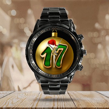 Discover 17 Years Young - Seventeen Christmas Balls Calendar Steel Band Watch