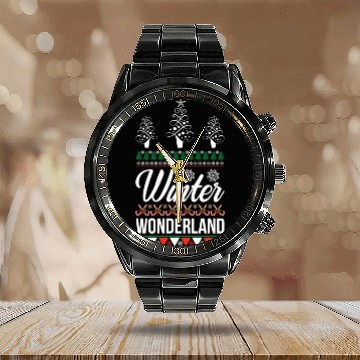 Discover Winter Wonderland Calendar Steel Band Watch