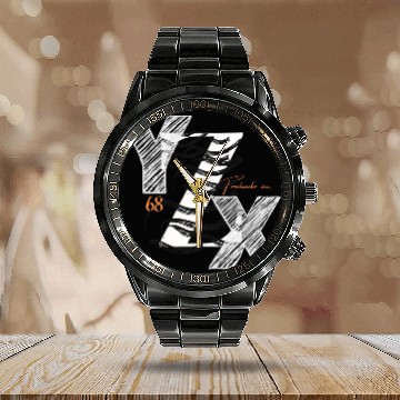Discover YZX lettering graphic Calendar Steel Band Watch