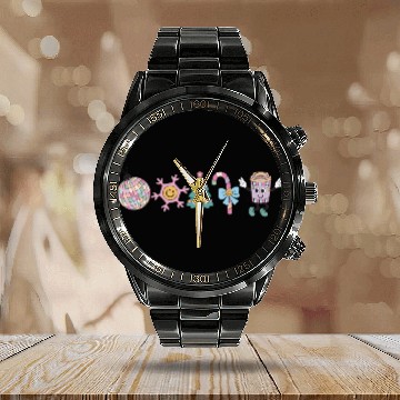 Discover Retro Christmas Cheer Calendar Steel Band Watch
