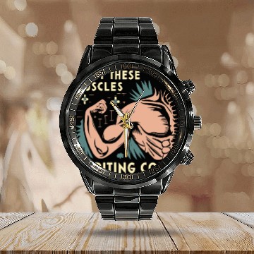 Discover I Got These Muscles Writing Code Funny beast gift Calendar Steel Band Watch