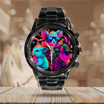 Discover Pocket-Sized Joy: Hamster Haven Calendar Steel Band Watch