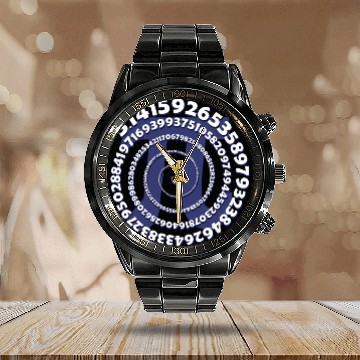 Discover 3.14 Math Teacher Pi National Day Calendar Steel Band Watch Geek Nerd