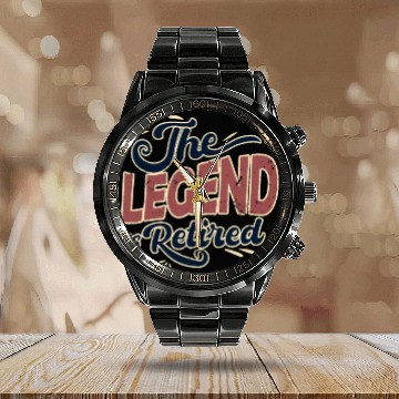 Discover This Legend is retired - retirement look Calendar Steel Band Watch
