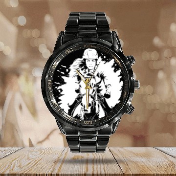 Discover Horse Riding Calendar Steel Band Watch