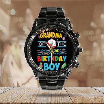 Discover O Fish Ally One Birthday Outfit Grandma Calendar Steel Band Watch