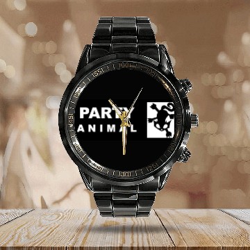 Discover Party Animal 2 Calendar Steel Band Watch