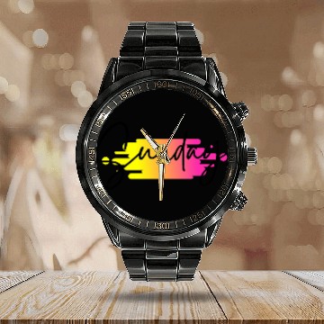 Discover Sunday Vibe Design Calendar Steel Band Watch