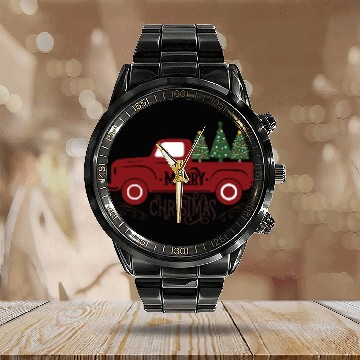 Discover Merry christmas 02 01 Calendar Steel Band Watch