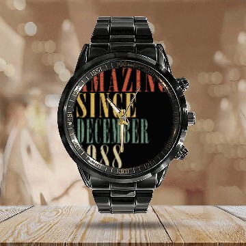 Discover December 1988 Anniversary December 1988 December Calendar Steel Band Watch