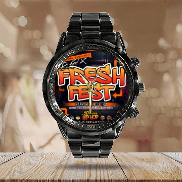 Discover Dj Feel X - Fresh Fest Vol 1Classic 80s Hip Hop Calendar Steel Band Watch