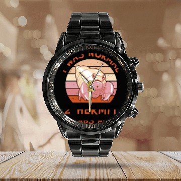 Discover Sea Creature Seafood Shells Hermit Crab Lover Calendar Steel Band Watch