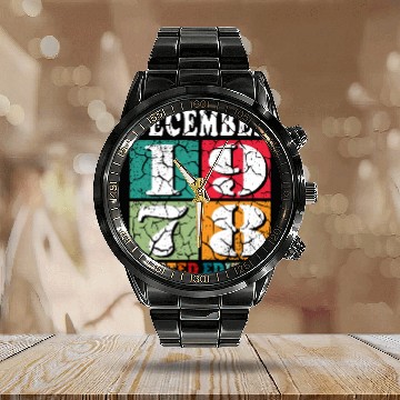 Discover December 1978 Anniversary December 1978 December Calendar Steel Band Watch