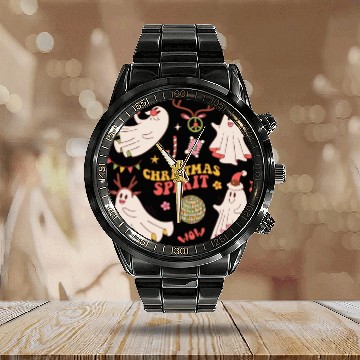 Discover CHRISTMAS SPIRIT Calendar Steel Band Watch
