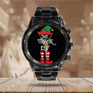 Discover Track Elf Matching Family Christmas Running Calendar Steel Band Watch