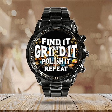 Discover Lapidary Artists Lapidists Gemstone Polishing Calendar Steel Band Watch