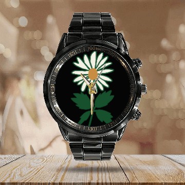 Discover Daisy Vector 3 Colors Calendar Steel Band Watch
