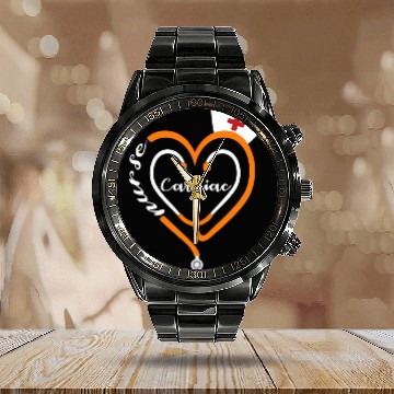 Discover Cardiac Nurse Halloween Stethoscope He Rn Calendar Steel Band Watch