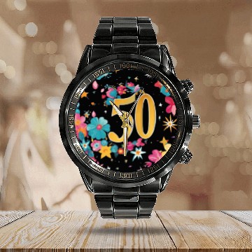 Discover The Radiant Golden Anniversary Calendar Steel Band Watch