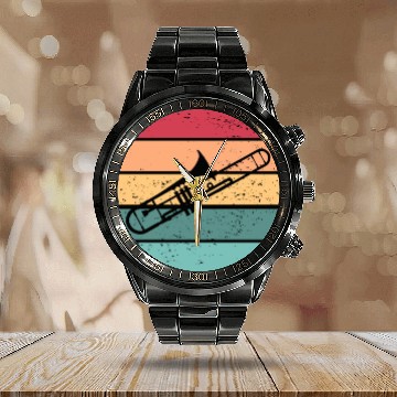 Discover Trombone Sunset Trombone Player School Band Calendar Steel Band Watch