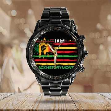 Discover i am black history month Calendar Steel Band Watch