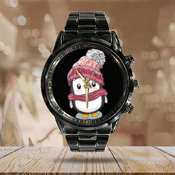 Discover penguins Calendar Steel Band Watch