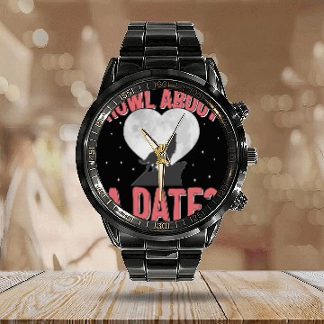 Discover Valentines Day Calendar Steel Band Watch, Howl About A Date Howling
