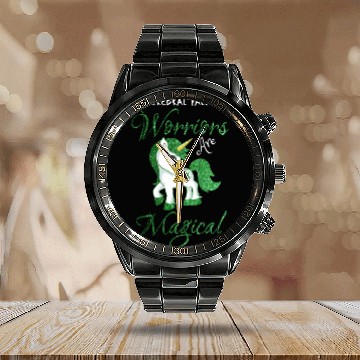 Discover Cerebral Palsy Warriors Are Magical Cute Green Calendar Steel Band Watch