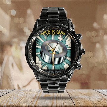 Discover Hilarious Silence is Golden Calendar Steel Band Watch