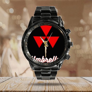 Discover Fun Calendar Steel Band Watch , resident evil , umbrella Calendar Steel Band Watch