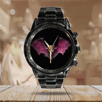 Discover Gothic Bat Occult Space Galaxy Vampire Goth Alt Ae Calendar Steel Band Watch