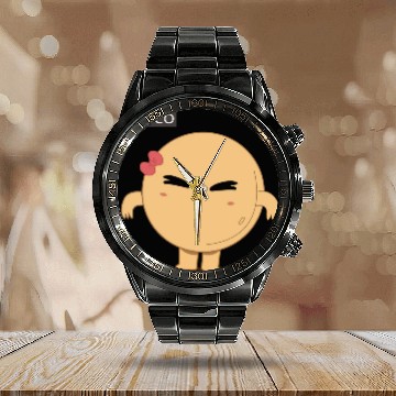 Discover Angry Pancake Calendar Steel Band Watch