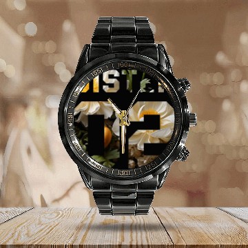Discover COUPLE FLOWER SISTER 02 Calendar Steel Band Watch