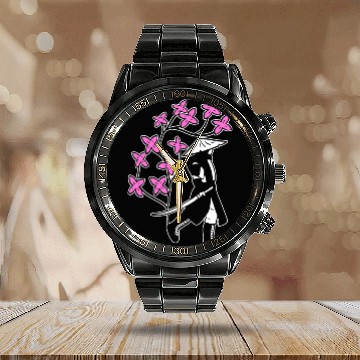 Discover Samurai Sakura Tree Chinese Warrior Gift Calendar Steel Band Watch